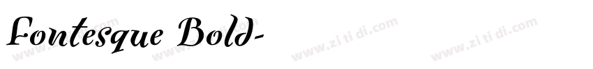 Fontesque Bold字体转换